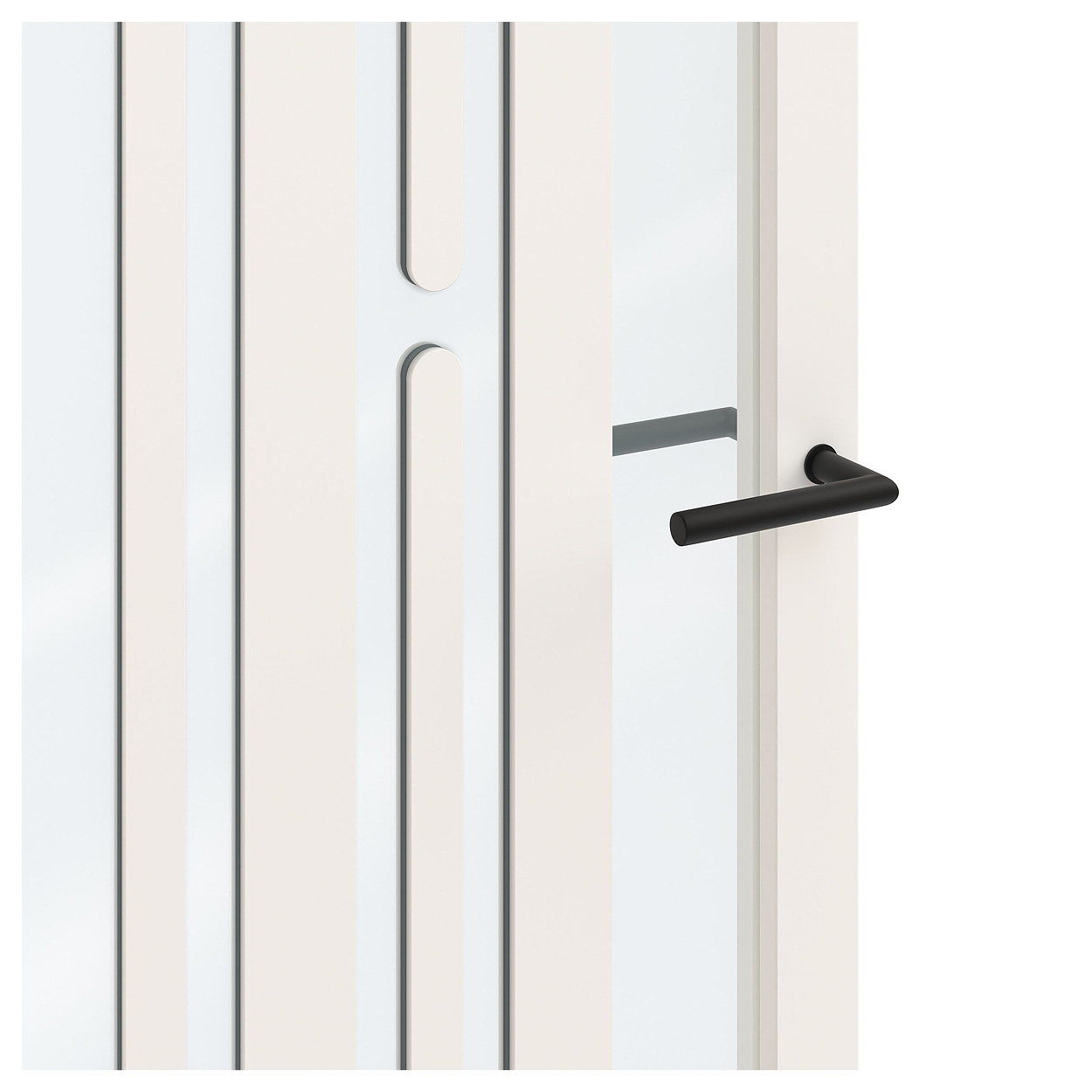 Binnendeur Skantrae SSL 14624 Blank Glas Wit Gelakt